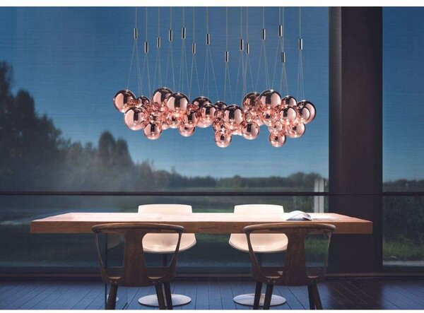 Függőlámpa Lodes, dimmable, Rózsaszín / Rosé, Étkező, Üveg