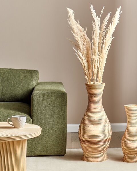 Dekor váza TRINISA Rattan 70 cm Természetes