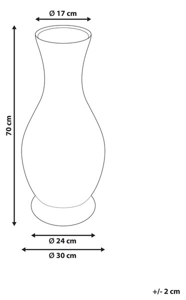 Dekor váza TRINISA Rattan 70 cm Természetes