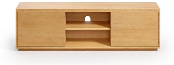 Természetes színű TV-állvány tölgyfa dekorral 150x44 cm Abilen - Kave Home