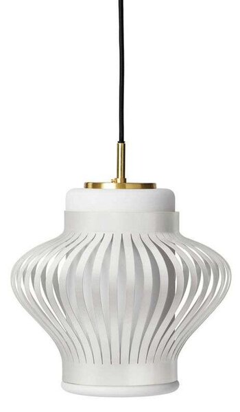 Függőlámpa Warm Nordic, Opal Lamella, dimmable, Fehér, Étkező, Fém, Vintage