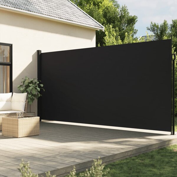 VidaXL fekete behúzható oldalsó napellenző 220 x 300 cm
