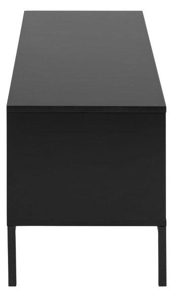 Fekete TV-állvány kőrisfa dekorral 140x45 cm Seaford – Actona