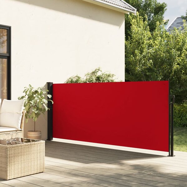 VidaXL piros behúzható oldalsó napellenző 100 x 300 cm