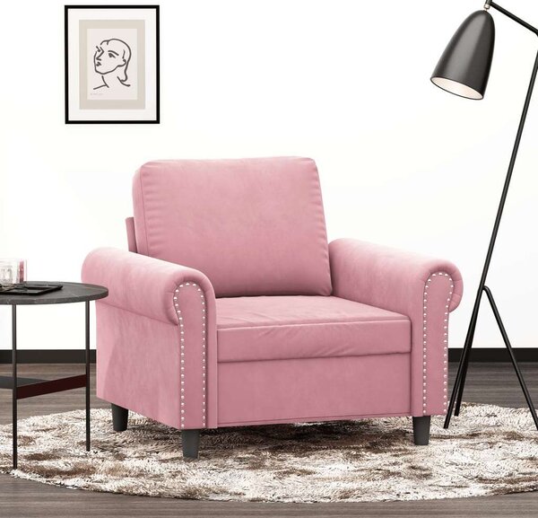 VidaXL rózsaszín bársony kanapéfotel 60 cm