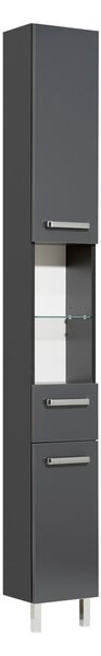 Sötétszürke magas fürdőszoba szekrény 25x196 cm Set 311 - Pelipal