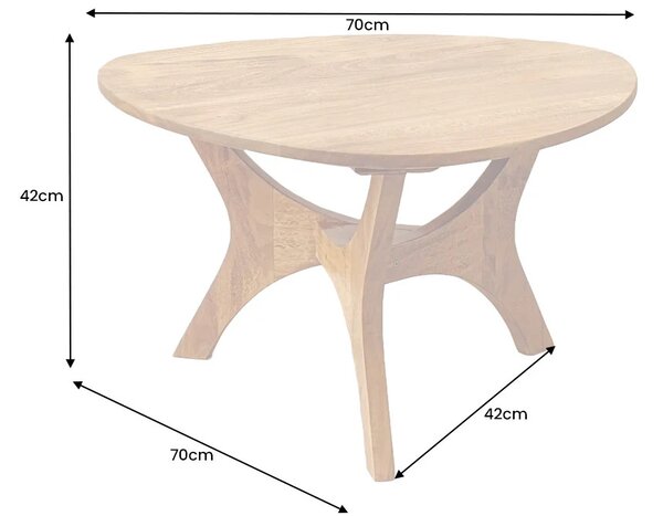 ARCHITECTURE akác dohányzóasztal 70cm, méz színű kivitelben