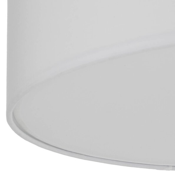 Lindby Sebatin mennyezeti világítás, Ø 50 cm, fehér, szövet, E27, dimmelhető, Fehér / opál, Hálószoba, Textil / szövet / selyem, Skandináv