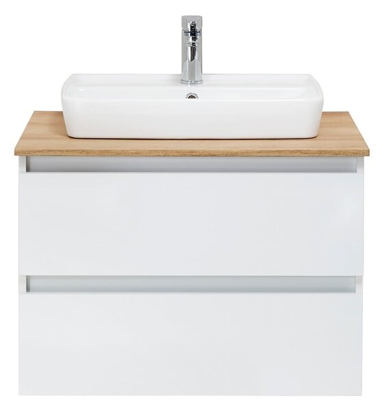 Fehér függő szekrény mosdókagyló nélkül 75x53 cm Set 360 - Pelipal