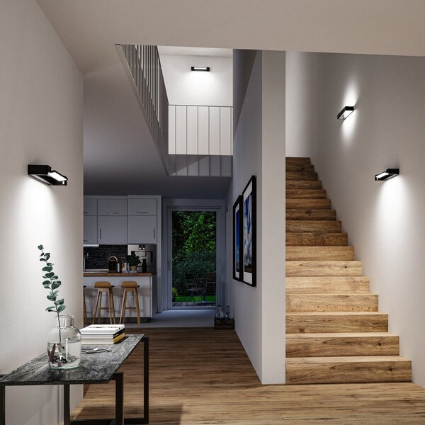 Fali Lámpa Paulmann, Lucille, dimmable, Fekete, Fürdőszoba, Fém, Modern