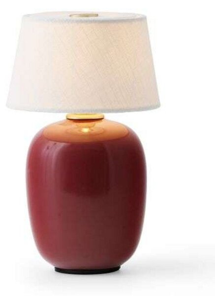 Asztali lámpa Audo Copenhagen, Torso, dimmable, Piros, Nappali, Kerámia, Dizájn