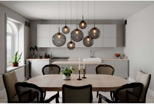 Függőlámpa By Rydéns, Laura, dimmable, Szürke, Nappali, Üveg, Modern