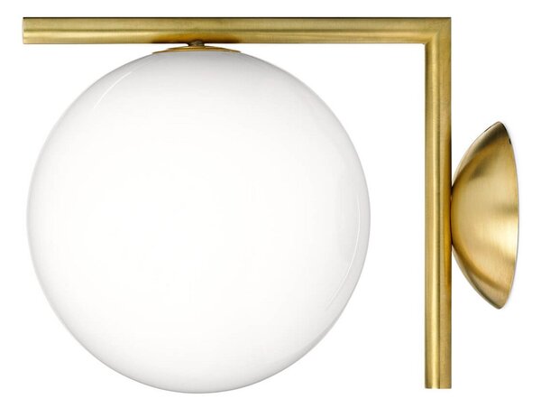 Fali Lámpa FLOS, IC C/W1, dimmable, Arany / Sárgaréz, Nappali, Üveg, Dizájn