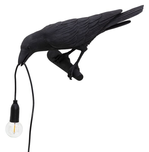 Asztali lámpa SELETTI, Bird Lamp, Fekete, Nappali, Műanyag, Dizájn