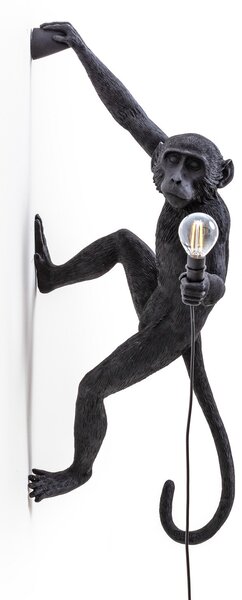 Kültéri Lámpa SELETTI, Monkey Lamp, Fekete, Műanyag, Dizájn