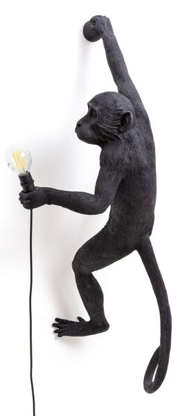 Kültéri Lámpa SELETTI, Monkey Lamp, Fekete, Műanyag, Dizájn