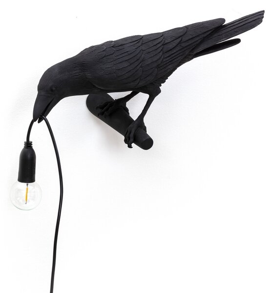 Asztali lámpa SELETTI, Bird Lamp, Fekete, Nappali, Műanyag, Dizájn