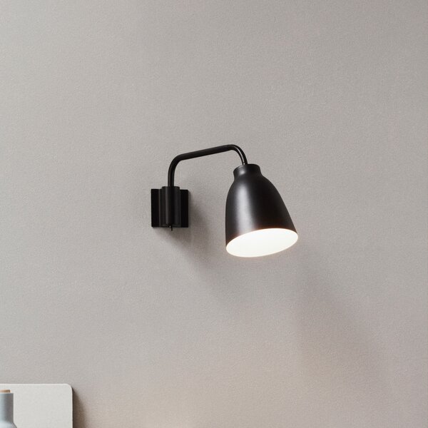 Fali Lámpa FRITZ HANSEN, Caravaggio, dimmable, Fekete, Nappali, Fém, Dizájn