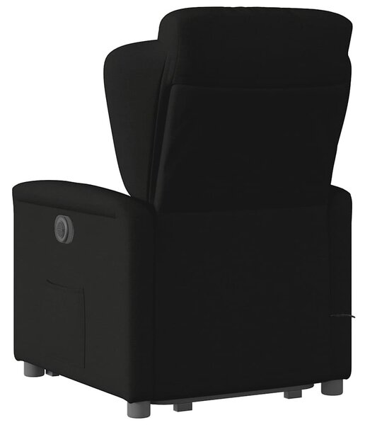 Fekete szövet dönthető elektromos álló masszázsfotel