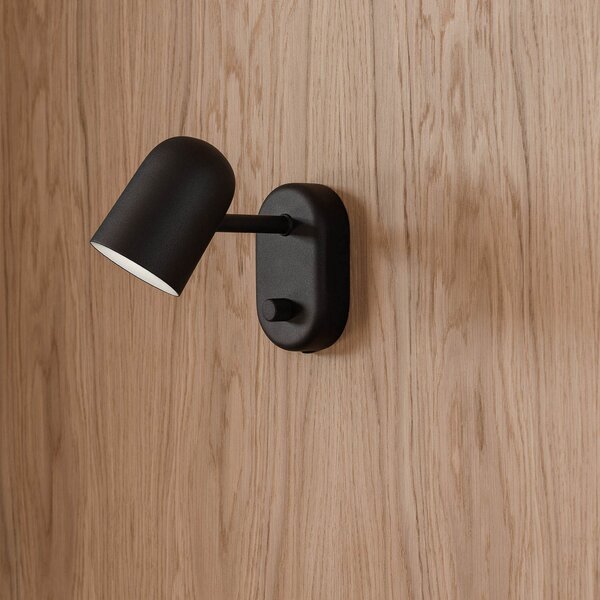 Fali Lámpa Northern, Buddy wall, dimmable, Fekete, Nappali, Fém, Skandináv