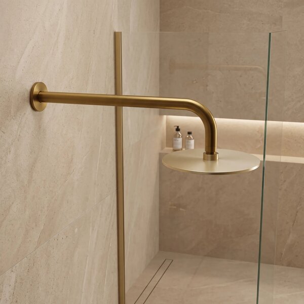 Kerek zuhanykar REA JS-9021 40cm Brush gold