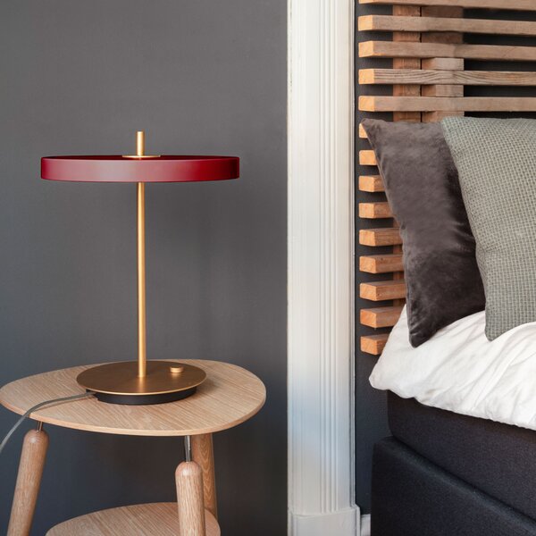 Asztali lámpa UMAGE, Asteria Table, dimmable, Piros, Nappali, Alumínium, Dizájn