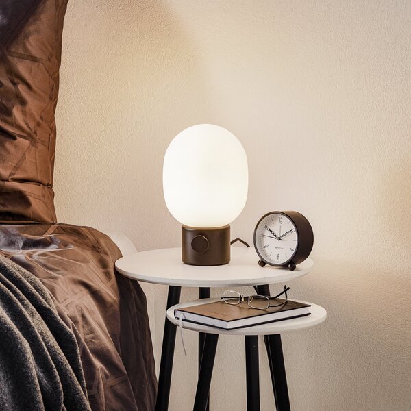 Asztali lámpa Audo Copenhagen, JWDA, dimmable, Fekete, Nappali, Üveg, Dizájn