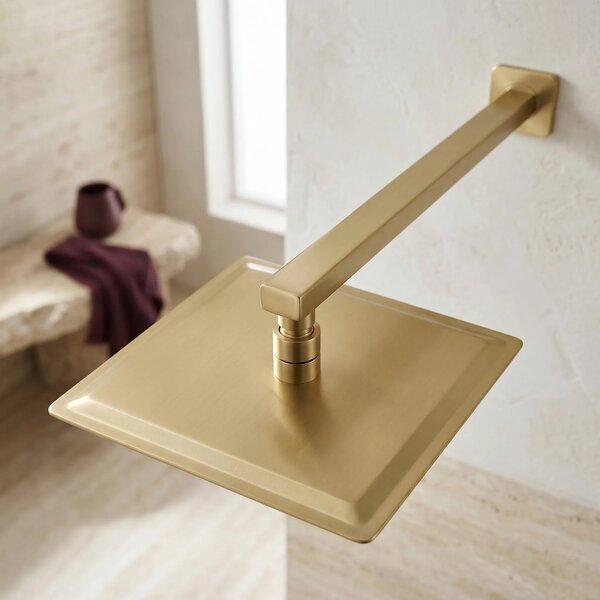 Négyzet alakú zuhanyfej REA JS-P015BG 25cm Brush Gold