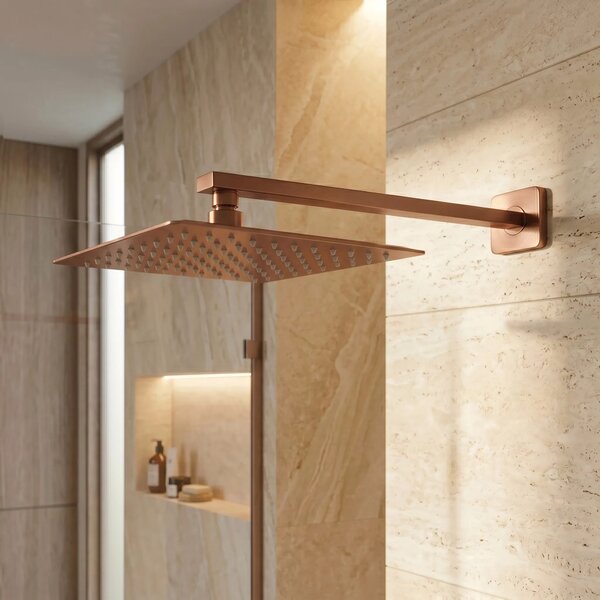 Zuhanykar négyzet alakú REA JS-9022BRG 40cm Brush Copper