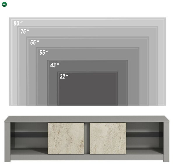 Aydos - Grey, Travertine