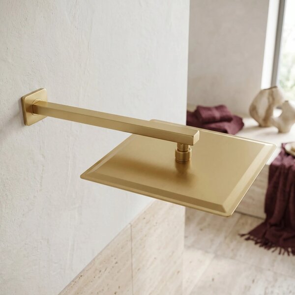 Négyzet alakú zuhanyfej REA JS-P015BG 30cm Brush Gold