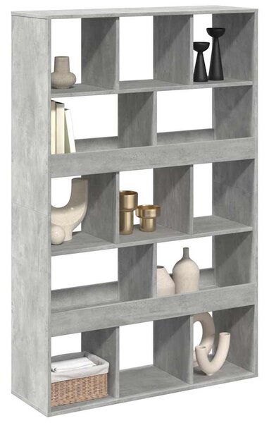 Betonszürke szerelt fa térelválasztó 100 x 33 x 156,5 cm