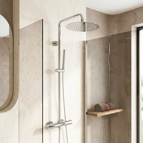 Kerek esőztető zuhanyfej REA JS-P014 25cm Chrome
