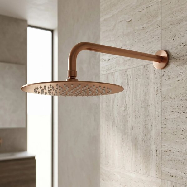 Kerek esőztető zuhanyfej REA JS-P014BRG 25cm Brush Copper