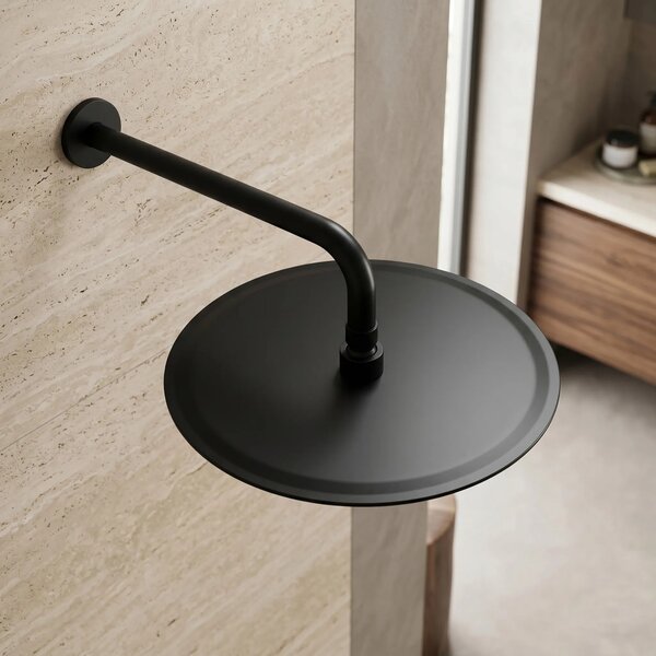 Kerek esőztető zuhanyfej REA JS-P014B 30cm Black