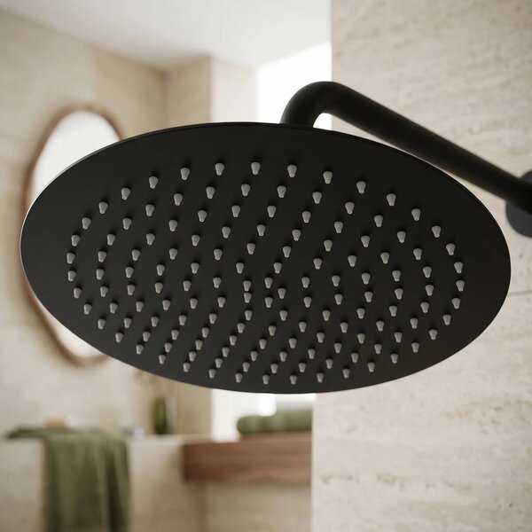 Kerek esőztető zuhanyfej REA JS-P014B 30cm Black