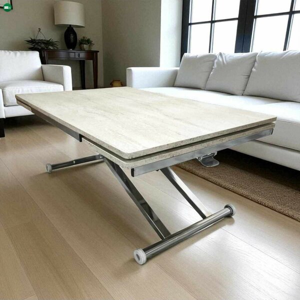 Yan - Travertine, Chrome