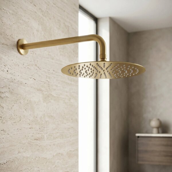 Kerek esőztető zuhanyfej REA JS-P014BG 30cm Brush Gold