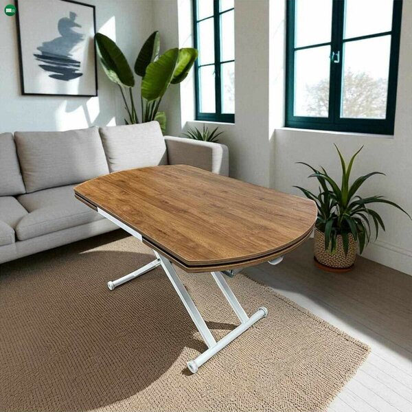 Yan Yari Oval - Walnut, White