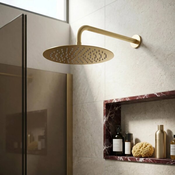 Kerek esőztető zuhanyfej REA JS-P014BG 30cm Brush Gold