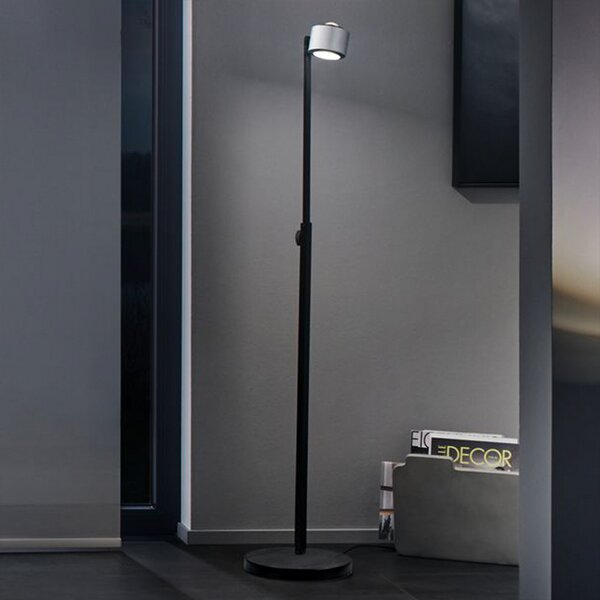 Állólámpa Paulmann, Aldan, dimmable, Fekete, Nappali, Fém, Modern