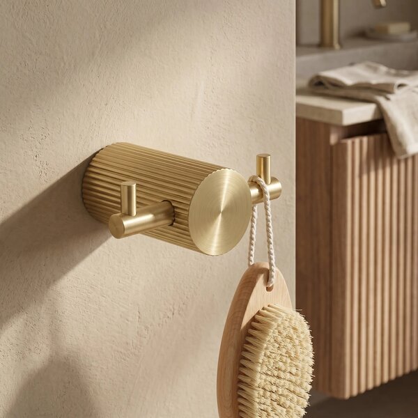Fürdőszobai akasztó 64104A SOLO Brush Gold