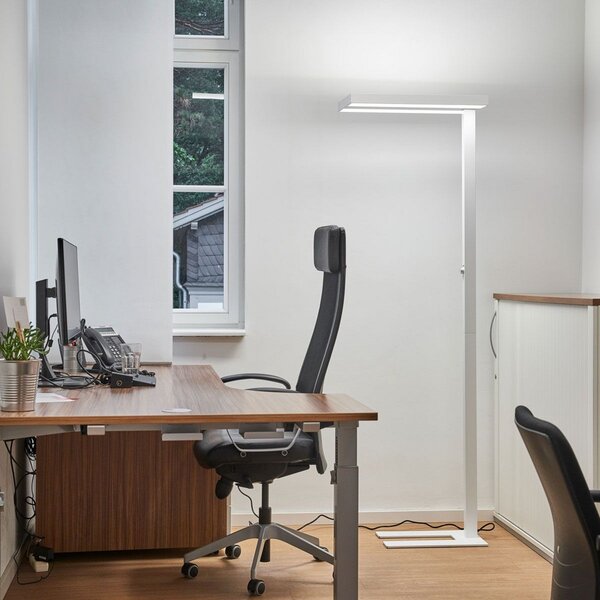 Állólámpa Arcchio, Logan Basic, dimmable, Fehér, Dolgozószoba / iroda, Alumínium, Modern