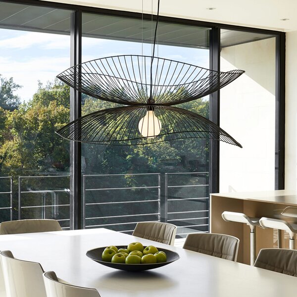 Függőlámpa Forestier, Libellule L, dimmable, Fekete, Nappali, Fém, Dizájn