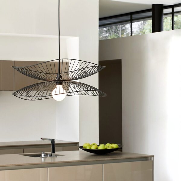 Függőlámpa Forestier, Libellule S, dimmable, Fekete, Nappali, Fém, Dizájn