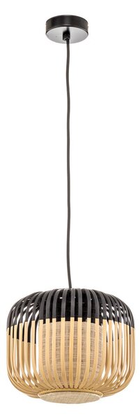 Függőlámpa Forestier, Bamboo Light XS, dimmable, Fekete, Nappali, Bambusz, Dizájn