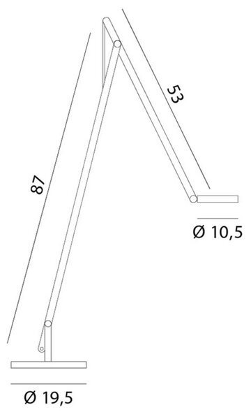 Állólámpa Rotaliana, String F1 DTW, dimmable, Fehér, Nappali, Fém, Dizájn
