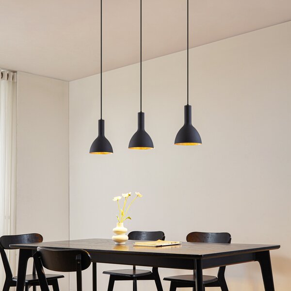 Függőlámpa Arcchio, Cosmina, dimmable, Fekete, Konyha, Fém, Modern