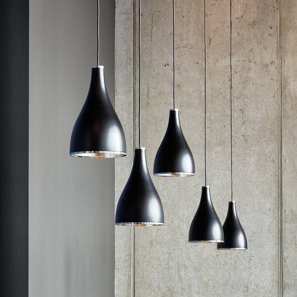 Függőlámpa Serien Lighting, One Eighty Suspension Adjustab, dimmable, Fekete, Nappali, Fém, Dizájn