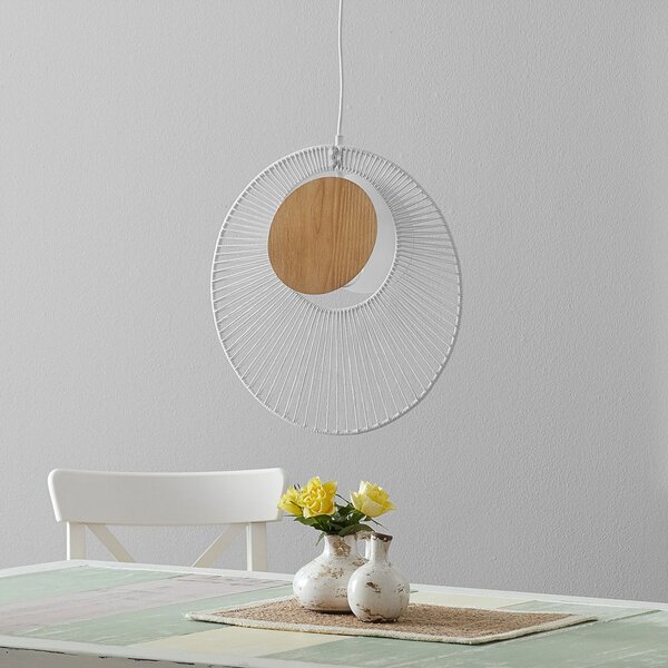 Függőlámpa Forestier, Oyster, dimmable, Fehér, Nappali, Fém, Dizájn